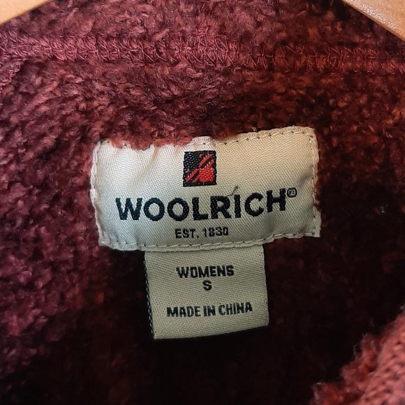 Woolrich Women's Brick Red Faux Shearling Full Zip Vest SZ S - Picture 4 of 10